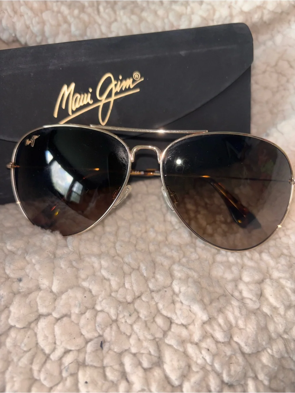 Maui Jim Mavericks Titanium Polarized Aviator Sunglasses MJ264-16 Japan